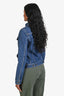 Louis Vuitton Blue Denim Medium Washed Logo Jean Jacket Size 36