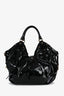 Louis Vuitton Black Patent Leather Surya XL Perforated Logo Top Handle Bag