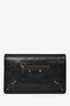 Balenciaga Black Leather Le City Wallet On Chain