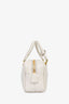 Miu Miu White Leather Arcadie Top Handle Bag