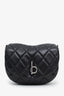 Burberry Black Quilted Leather Rocking Horse Crossbody Bag SHW