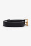 Gucci Black Leather GG Marmont Thin Belt
