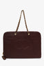 Pre-loved Chanel™ 1996-97 Burgundy Caviar Leather CC Portfolio Tote