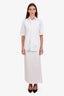 Loewe White Denim Asymmetrical Maxi Skirt Size 34
