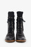 Pre-loved Chanel™ Brown Leather Fringe Detail Combat Boot Size 40