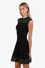 Ted Baker Black/Gold Fit and Flare Mini Dress Size 1