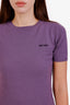 Miu Miu Mauve Cashmere Short Sleeve Sweater Size 38