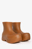 Bottega Veneta Brown Rubber 'Puddle' Ankle Boots Size 35
