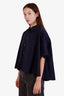 Loewe Navy Anagram Embroidered Short Sleeve Trapeze Shirt Size 42