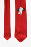 Hermès Red Silk Faconnee H Tie