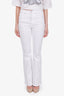 Veronica Beard White Denim Straight Flared Jeans Size 28