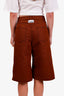 Ganni Brown Denim Knee Length Shorts Size 27