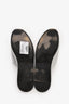 Gucci Limited Edition Silver Metallic Leather MLB NY Yankees Slip On Mules Size 38.5