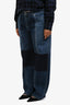 Jil Sander Blue Denim Patchwork Jeans Size 32