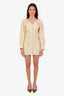 Nanushka Orange Asymmetrical Robe Shirt Dress Size XS