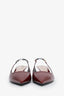 Gucci Red Patent Chain-Embellished Signoria 45MM Slingback Pumps Size 42