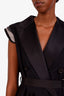 Sacai Black Double Breasted Longline Vest Size 2