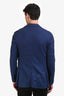 Loro Piana Blue Cotton Silk Single-Breasted Blazer Size 50 Mens