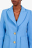 Smythe Blue Wool Blend Single Breasted Blazer Size 2