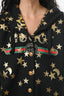 Gucci Black Gold Star Logo Hoodie Size XS