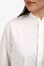 Labo.Art White Cotton Poplin Three-Quarter Sleeve Shirt Dress Size 3