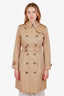 Burberry Brown Kensington Midi Length Trench Coat with Belt Size 6