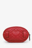 Gucci Red Chevron Leather Marmont Belt Bag