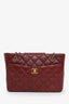 Pre-loved Chanel™ Red Quilted Lambskin CC Small Shopping Shoulder Bag