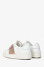 Valentino White/Rose Gold Leather Rockstud Untitled Sneakers Size 35.5