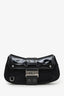 Christian Dior 2003 Black Satin Street Chic Clutch