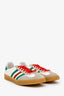 Gucci x Adidas White Gazelle Sneakers Size 45 Mens