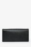 Salvatore Ferragamo Black Leather Bow Detail Continental Wallet