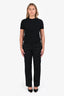 Prada 2006 Black Wide-Leg Cropped Trousers Size 44