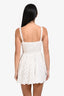 Charo Ibiza 1989 White Voile and Embroidered Lace Details Short Dress Size XS