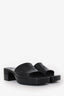 Gucci Black Rubber Logo Block Heels Mule Size 37