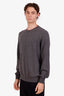 Pull col rond Hermès en cachemire gris, taille XL homme
