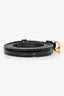 Gucci Black Patent Leather Extra Thin GG Marmont Belt Size 110 44