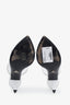 Prada White PVC Vinyl Logo Mules 36