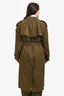 Burberry Olive Green 'The Westminster' Long Trench Coat Size 12