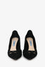 Prada Black Suede Cutout Accent D'Orsay Pumps Size 36