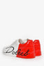 Dolce & Gabbana White/Red Leather Sneakers Size 7.5 Men's