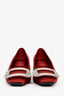 Red Stain Strass Buckle Kitten Heel Size 36.5