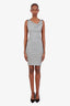 Gucci 2009 Grey Cowl Neck Metal Strap Detail Sleeveless Knee Length Dress Size XS