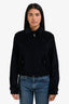 Miu Miu 2023 Navy Blue Corduroy Cropped Blouson Jacket Size 42