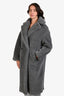 Max Mara Grey Alpaca Teddy Bear Icon Coat Size M
