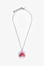 Pre-loved Chanel™ Silver Toned Enamel Lady Bug Pendant Necklace