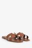 Hermès Gold Leather Oran Sandals Size 37
