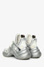 Baskets Louis Vuitton Archlight en toile argentée/blanche, pointure 37
