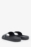Givenchy Black Croc Embossed Logo Slide Sandals Size 41