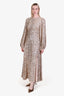 ILTA Rose Gold Sequin Long Sleeve 'Sienna' Dress Size 36